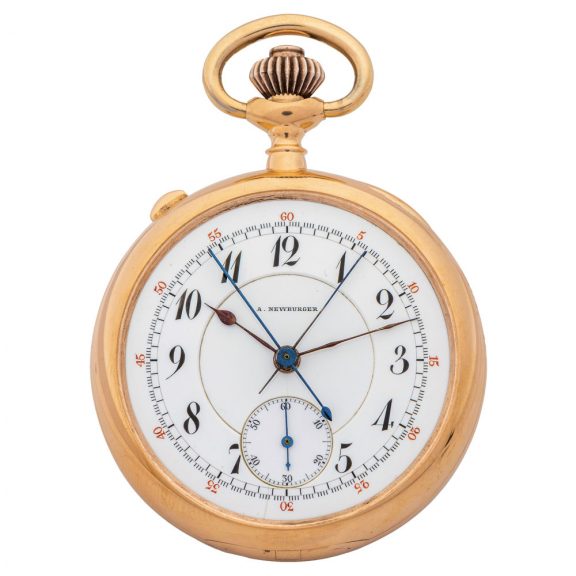 Swiss gold chronograph made for the American market Circa 1900