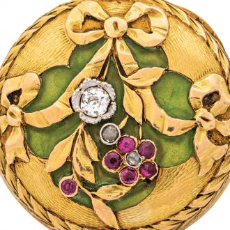 Elegant Swiss yellow gold Art Nouveau pocket watch Circa 1910