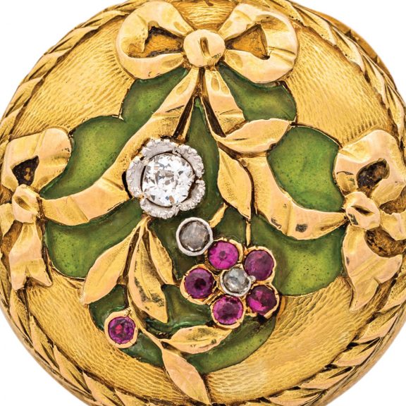 Elegant Swiss yellow gold Art Nouveau pocket watch Circa 1910 Elegant Swiss yellow gold Art Nouveau pocket watch Circa 1910