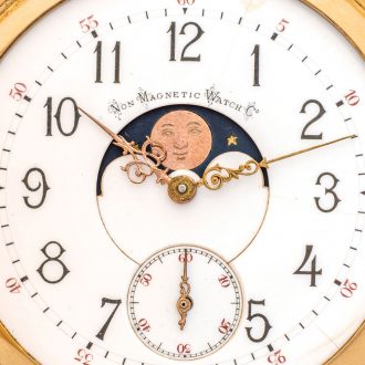Unusual American gold minute repeater with moon phases Circa 1900