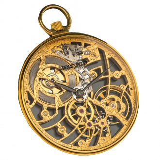 Swiss yellow gold skeletonized keyless dress watch Circa 1900 Swiss yellow gold skeletonized keyless dress watch Circa 1900