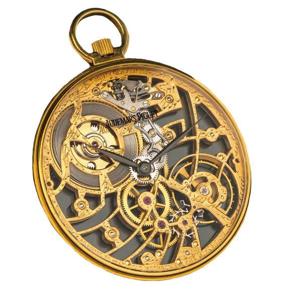 Swiss yellow gold skeletonized keyless dress watch Circa 1900 Swiss yellow gold skeletonized keyless dress watch Circa 1900