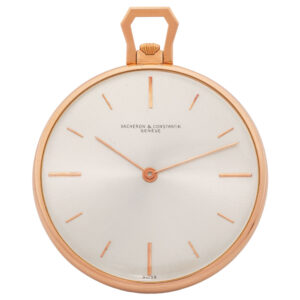 Thin Swiss 18 carat pink gold keyless dress watch Circa 1960