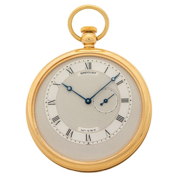 Elegant French 18 carat yellow gold pocket watch Circa 1990