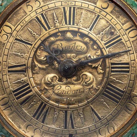 Rare English gold verge pocket watch in shagreen case Circa 1720 Rare English gold verge pocket watch in shagreen case Circa 1720