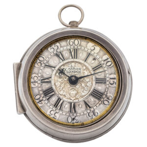 Fine English silver pair-cased lever pocket watch Circa 1715