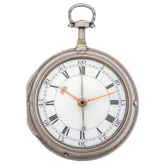 English silver half-quarter repeater with tact option Circa 1780