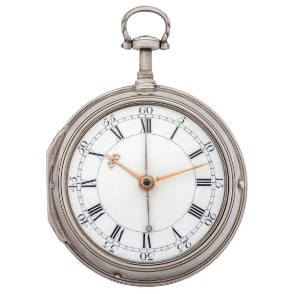 English silver half-quarter repeater with tact option Circa 1780