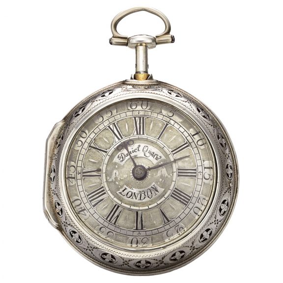 English sterling silver quarter repeating pocket watch Circa 1690