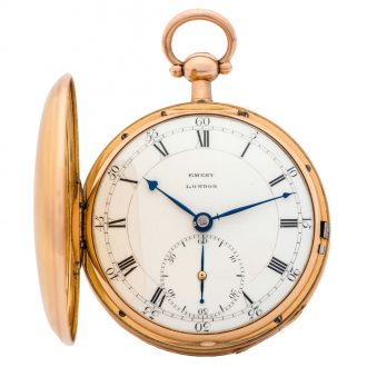 Rare English 18K gold hunting cased pocket watch Circa 1808
