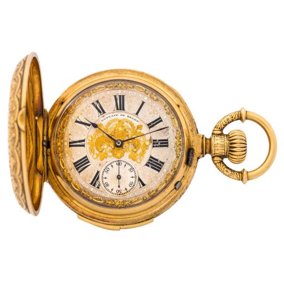 Swiss yellow gold minute repeating pocket watch Circa 1895