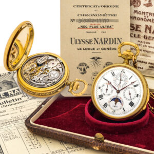 Swiss gold astronomical repeating pocket watch Circa 1928