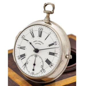 English silver deck watch with spring detent escapement Circa 1777