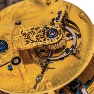 English silver deck watch with spring detent escapement Circa 1777