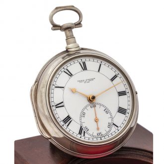 English silver pair-cased pocket chronometer watch Circa 1785