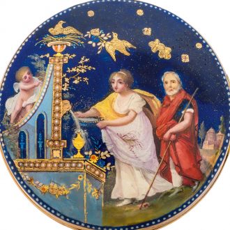 Charming Swiss yellow gold and enamel pocket watch Circa 1800