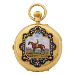 French/English gold minute repeating lever clockwatch Circa 1890