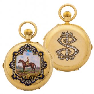 French/English gold minute repeating lever clockwatch Circa 1890