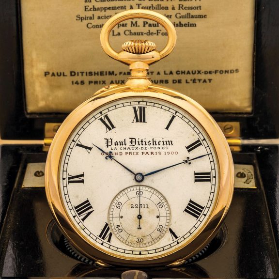 Swiss gold chronometer with one-minute tourbillon Circa 1900