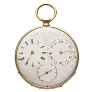 Fine Swiss gold pocket watch with regulator dial Circa 1849