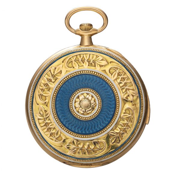 French gold and enamel minute repeating pocket watch Circa 1910