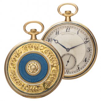 French gold and enamel minute repeating pocket watch Circa 1910