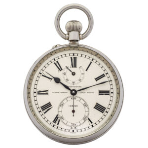 Swiss silver deck watch with 36-hour power reserve Circa 1940