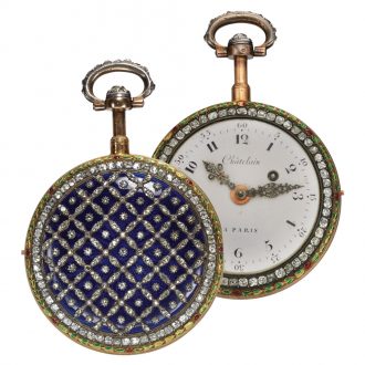 French gold quarter repeating verge pocket watch Circa 1780