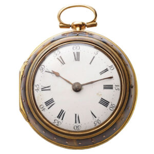 English gold, studs and tortoiseshell covered pocket watch Circa 1771