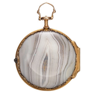 English gold, agate and rose-cut diamond-set lady's watch Circa 1790