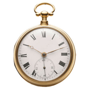 English gold pocket watch with cylinder escapement Circa 1816