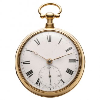English gold pocket watch with cylinder escapement Circa 1816