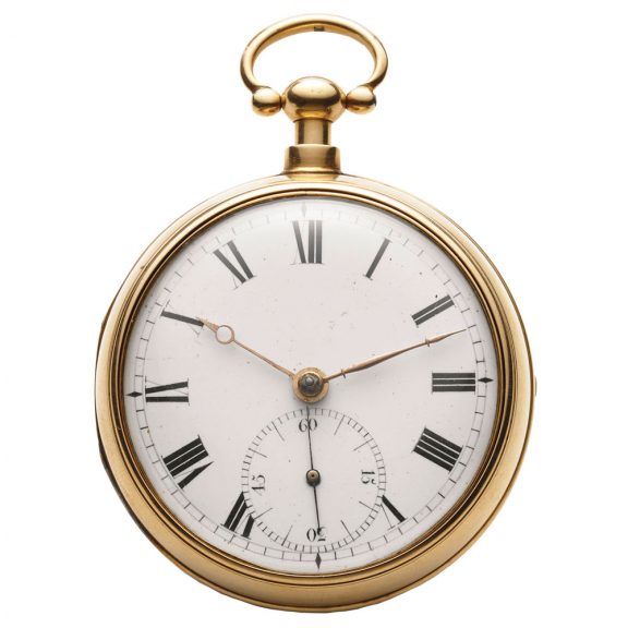 English gold pocket watch with cylinder escapement Circa 1816