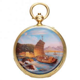 Swiss gold pocket watch with retrograde perpetual calendar Circa 1870