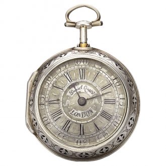 English sterling silver quarter repeating pocket watch Circa 1690