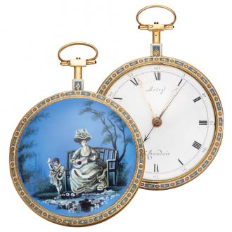Swiss gold centre seconds verge pocket watch Circa 1790