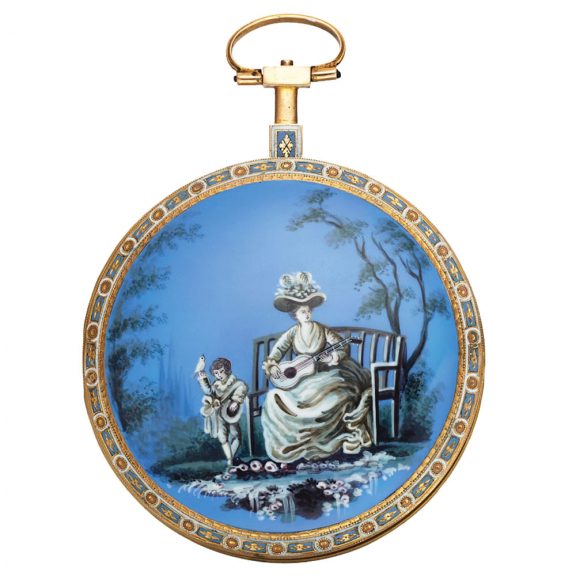 Swiss gold centre seconds verge pocket watch Circa 1790