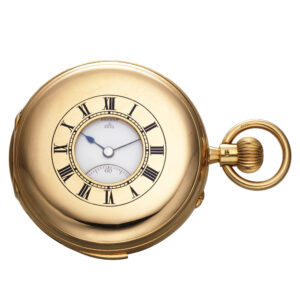 English gold half-hunting cased minute repeater Circa 1907