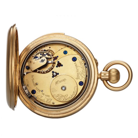 English gold minute repeating keyless pocket watch Circa 1896 English gold minute repeating keyless pocket watch Circa 1896