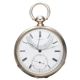 Swiss silver chronometer with one-minute tourbillon Circa 1880