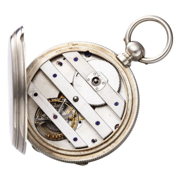 Swiss silver chronometer with one-minute tourbillon Circa 1880 Swiss silver chronometer with one-minute tourbillon Circa 1880