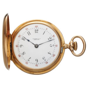 Small American pink gold keyless pendant watch Circa 1890