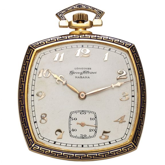 Swiss gold cushion-shaped Art Deco dress watch Circa 1920