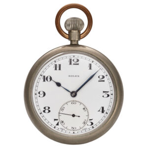 Swiss nickel-cased military keyless pocket watch Circa 1938