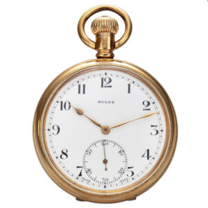 Swiss gold-plated open faced keyless pocket watch Circa 1935