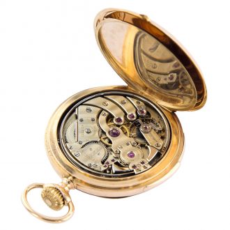 Swiss gold five-minute repeating pocket watch Circa 1891 Swiss gold five-minute repeating pocket watch Circa 1891