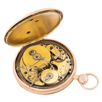 Excellent Swiss gold quarter repeating musical pocket watch Circa 1820