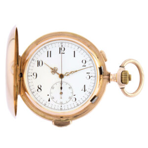 Swiss 14K pink gold minute repeating chronograph Circa 1900
