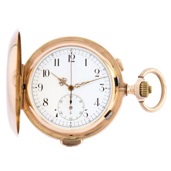 Swiss 14K pink gold minute repeating chronograph Circa 1900