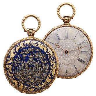 Swiss gold lady's watch made for the Chinese market Circa 1870